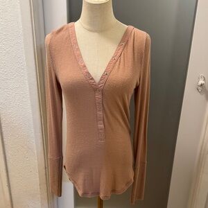 Urban Outfitters Salmon Long Sleeve Top